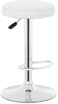 Costway Height-adjustable Bar Stool with 360° Swivel for Kitchen & Dining-White
