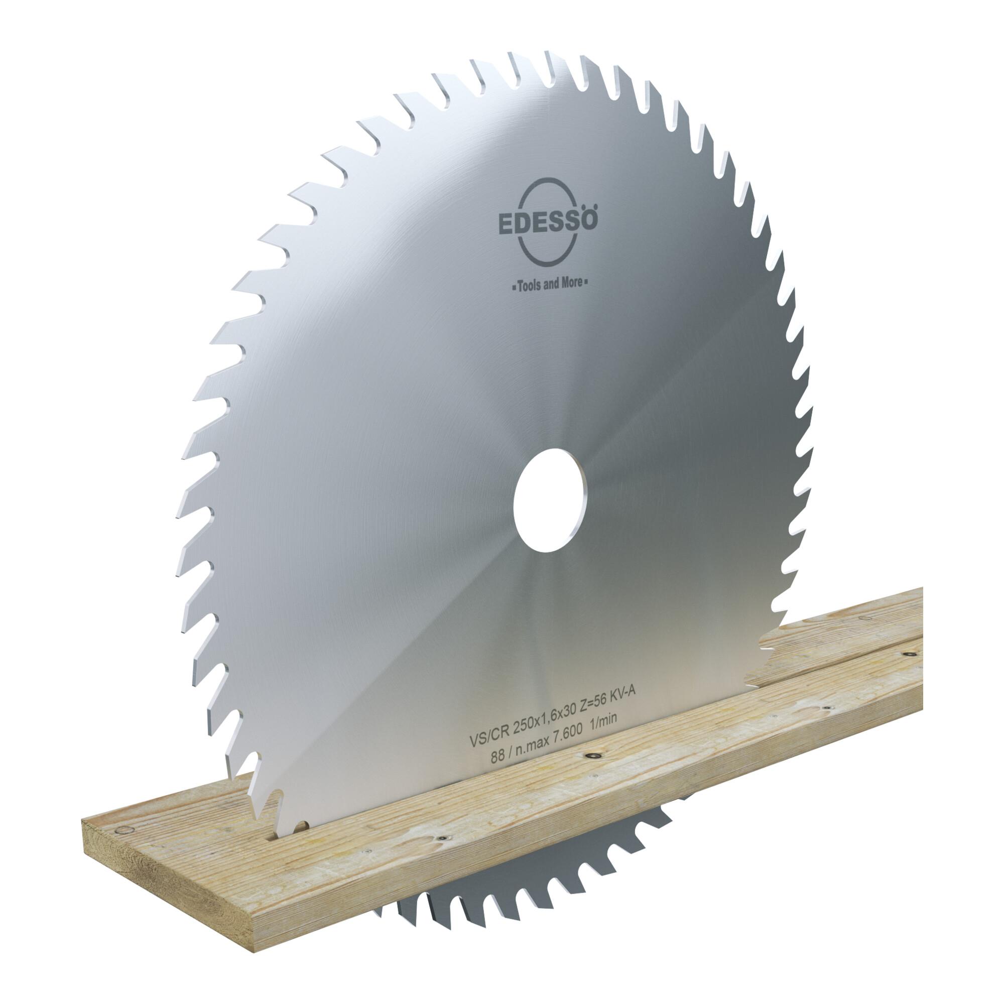 EDESSÖ Vollstahl VS Bau-Kreissägeblatt CR / Zahnform A - KV normale Stärke, VS/CR 450x2,2x30 Z=56 KV-A (60045030)
