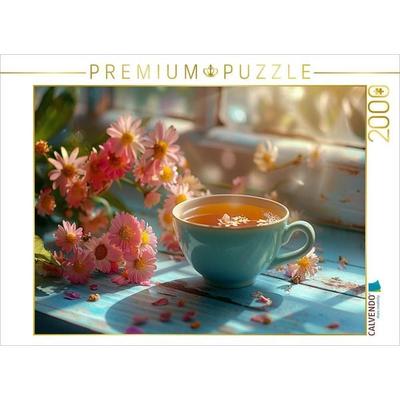 CALVENDO Puzzle Kräutertee in der Tasse | 2000 Teile Lege-Größe 90x67cm Foto-Puzzle für glückliche Stunden