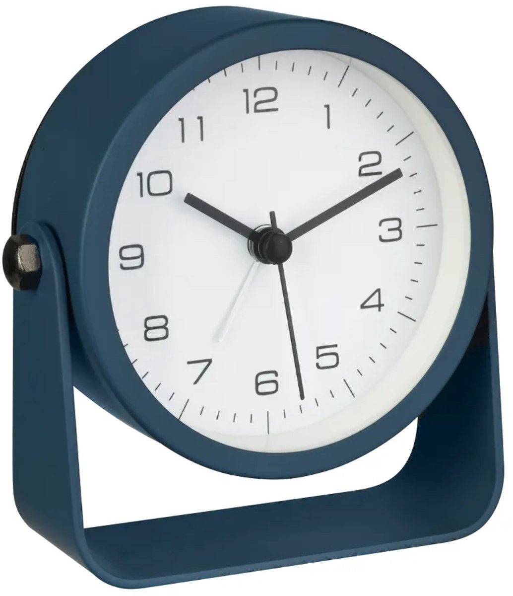 Stille tafelklok voor studenten, blauw