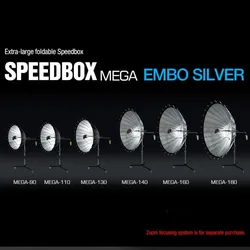 SMDV Speedbox Mega 140 Softbox 140cm Zilver Bowens Mount