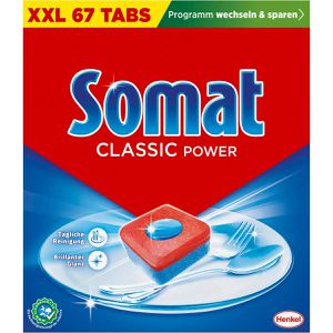 Somat Spülmaschinentabs Classic Power, kraftvolle Reinigung, brillanter Glanz, 67 Tabs