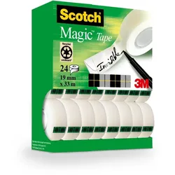 3M Scotch Magic Klebeband Promotion mit 24 Rollen 19 mm x 33 m, 8-1933R24TPR