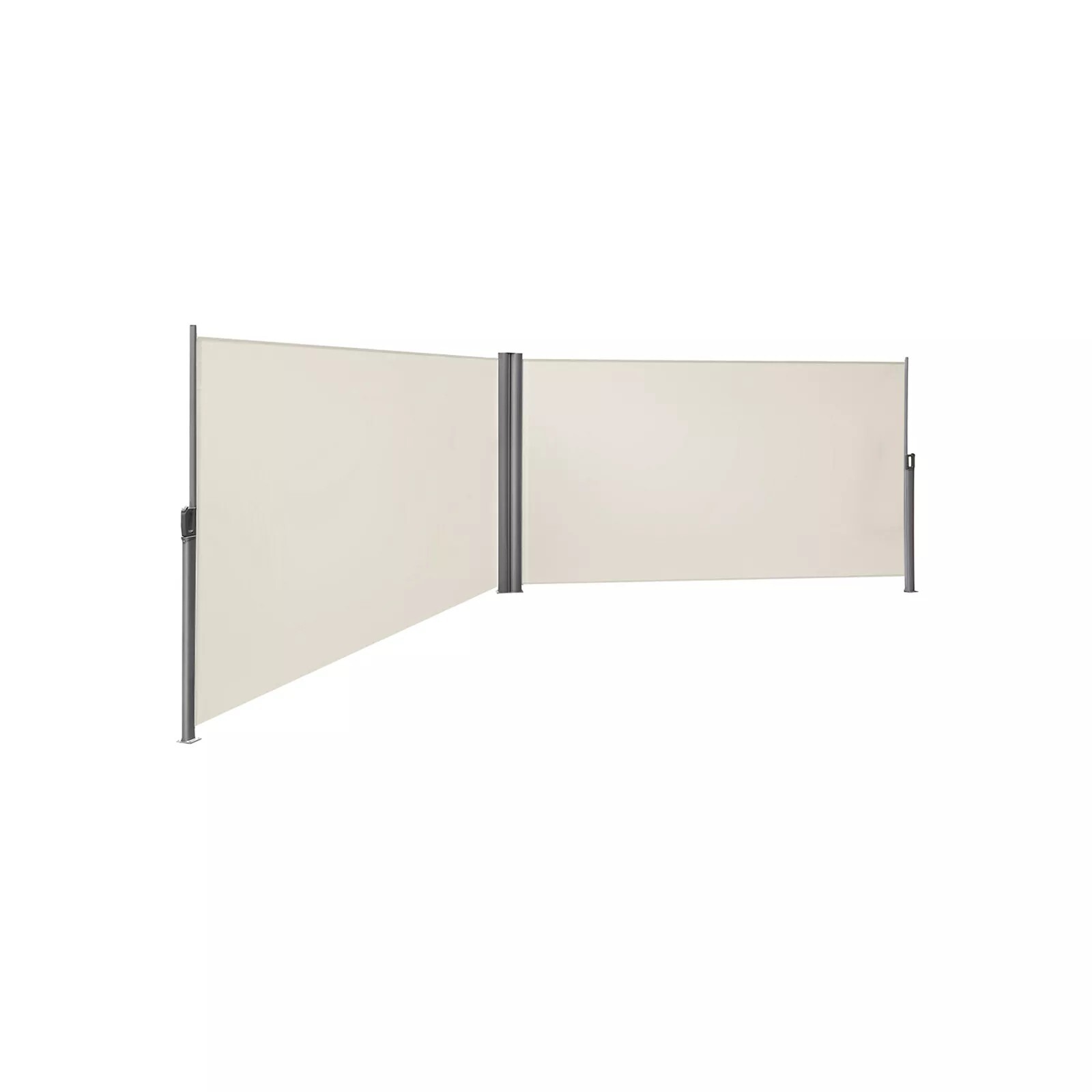In And OutdoorMatch Luxus Sichtnetz Rylee - Ausziehbar - Sichtschutztuch - Sichtschutztuch - Windschutznetz - Netzzaun - Weiß - 600x180cm