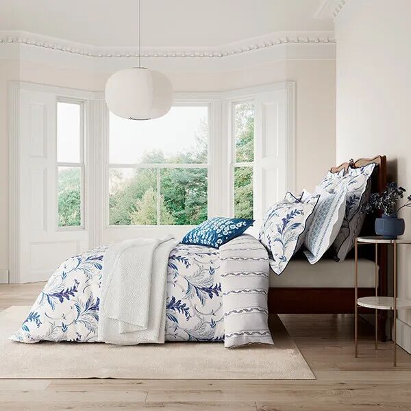 V&A; Baroque Duvet Cover Set Single Indigo Blue