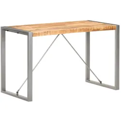 vidaXL Esstisch 120x60x75 cm Raues Mango-Massivholz