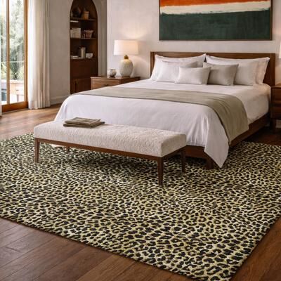 Addison Rugs Premium Washable Super Soft Animal Leopard Dream Shag Rug