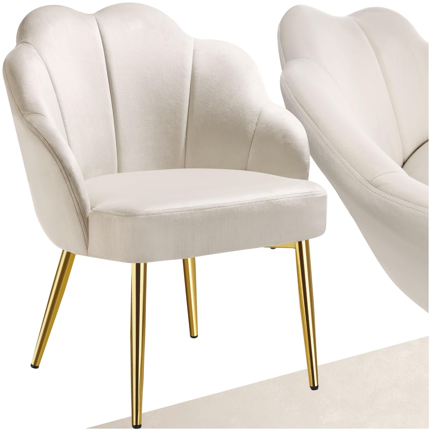 tectake® Cocktailsessel, gepolstert, mit Samtbezug, runde, pulverbeschichtete Stahlbeine, 66 x 62 x 80,5 cm