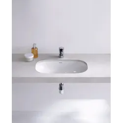 Duravit D-Code Einbauwaschtisch 0338560000 für Einbau von unten, Weiß Hochglanz