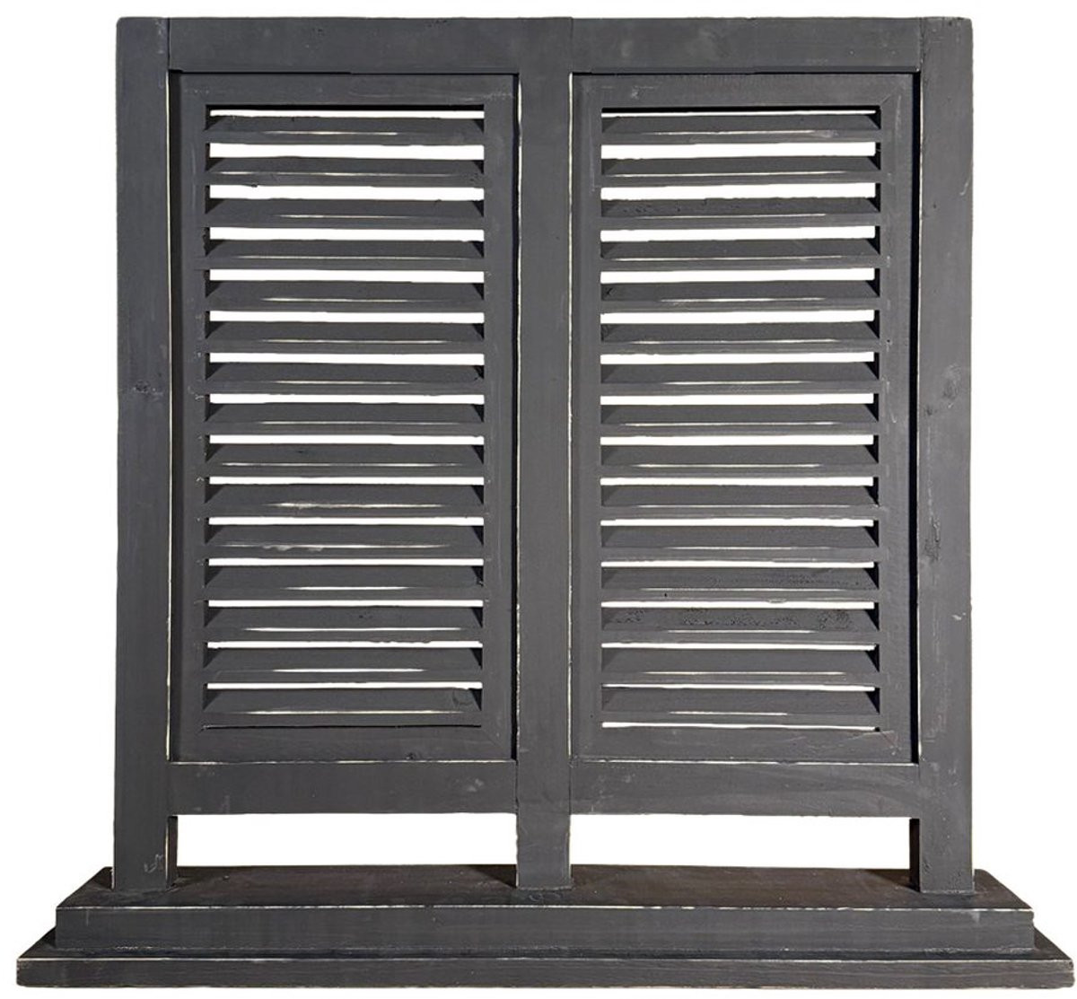 Black Berlin Houten Raamscherm Dubbel - Zwart - Breedte: 74 cm