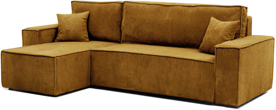 Ebern Designs Sahur 4 Seater Sofa Bed Yellow 83cm H X 244cm W X 145cm D