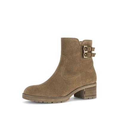 Stiefelette GABOR "Sportliche Stiefelette", Damen, Gr. 38,5, braun (braun, beige), Schuhe Stiefelette
