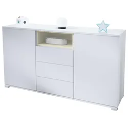 SIDEBOARD Skadu Creme Hochglanz