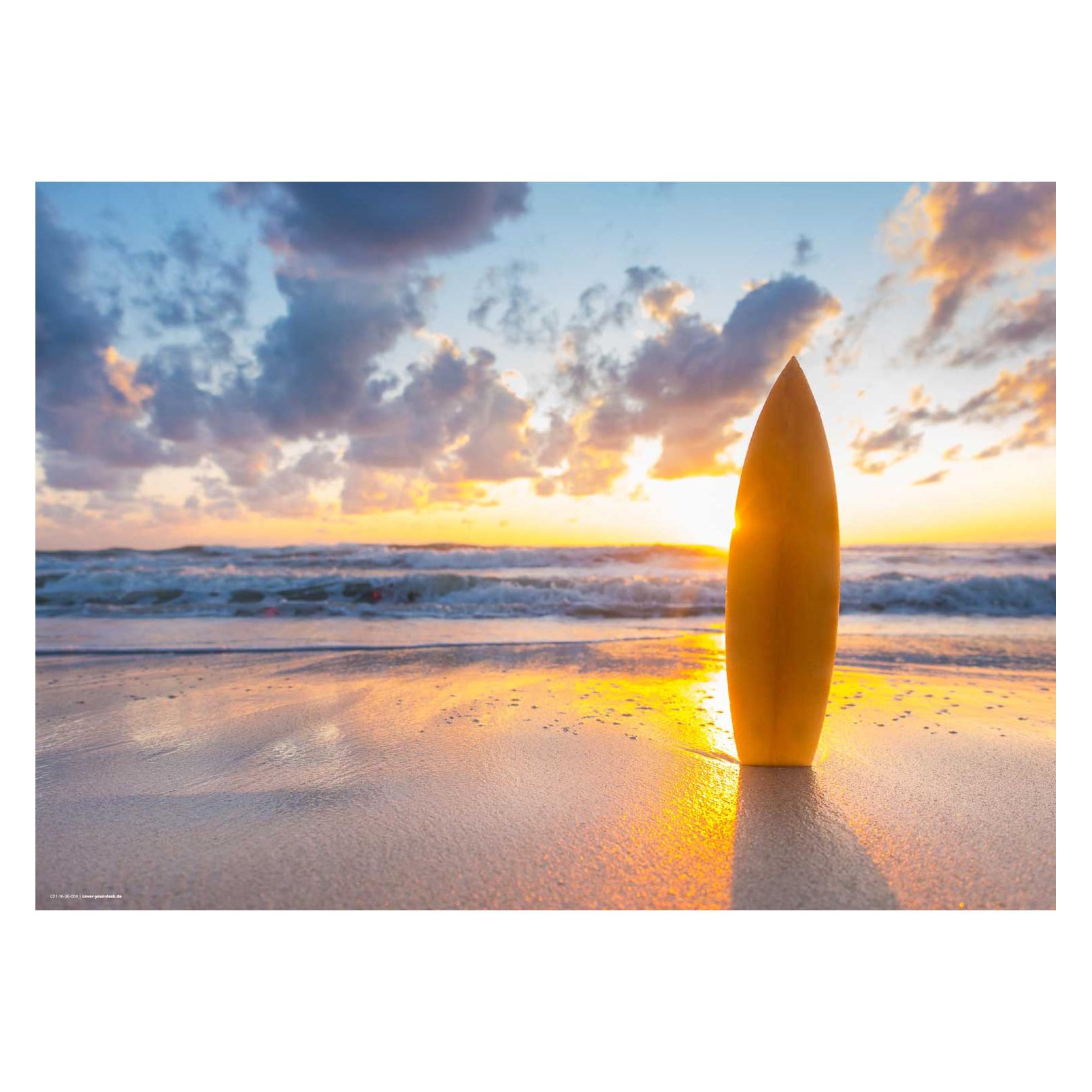 CoverYourDesk Schreibtischunterlage Surfbrett am Strand (21557215)