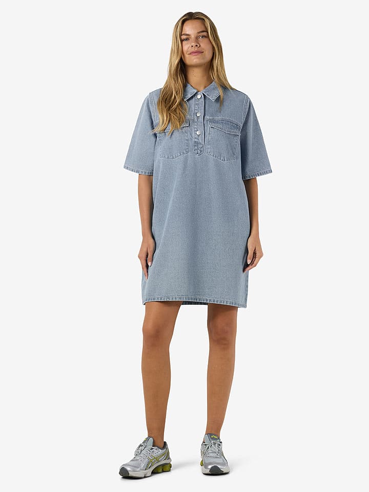 Noisy may Jeanskleid "Indie" in Hellblau - L