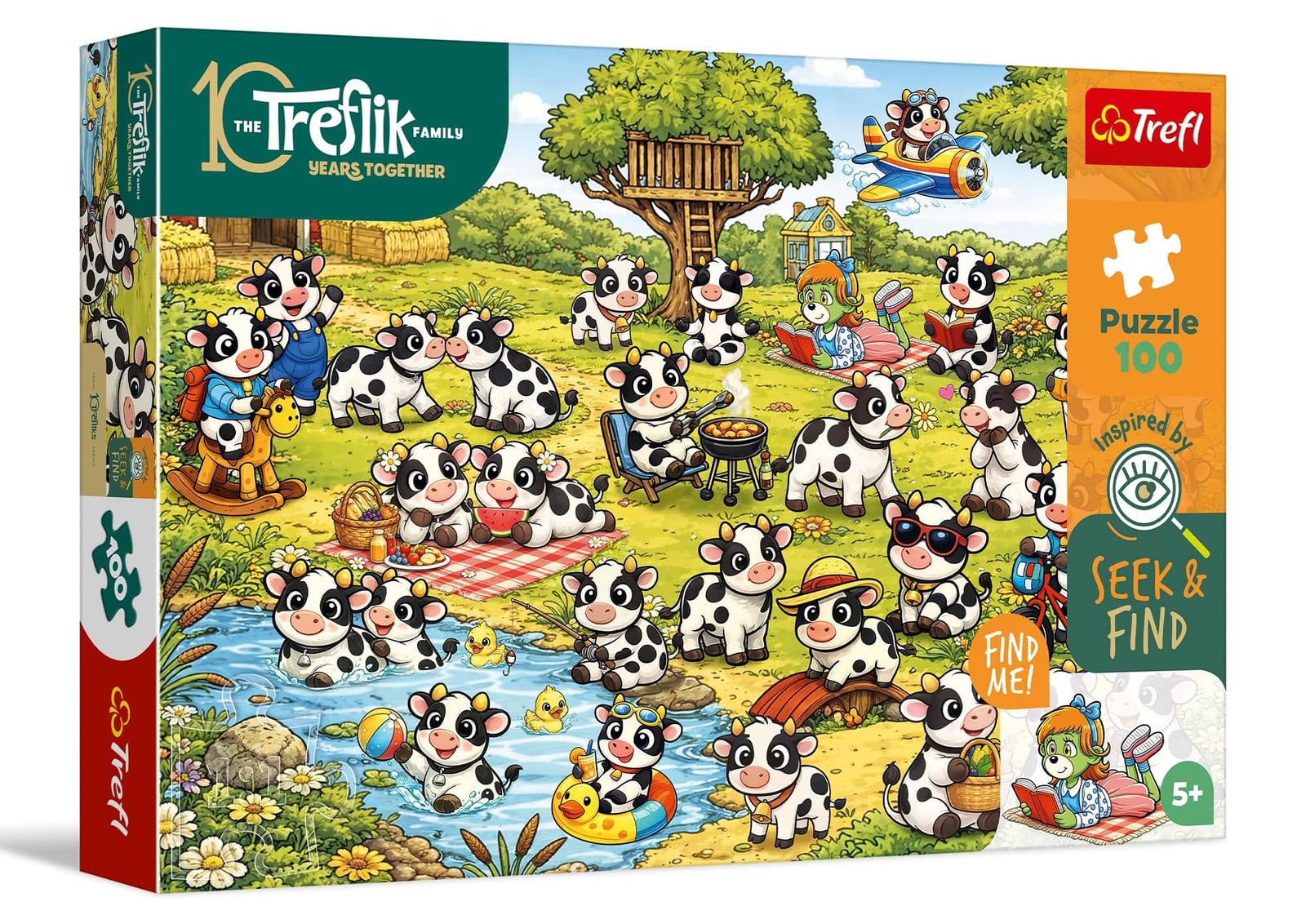 Trefl Puzzel Zoek & Vind De wereld van koeien 100 stukjes