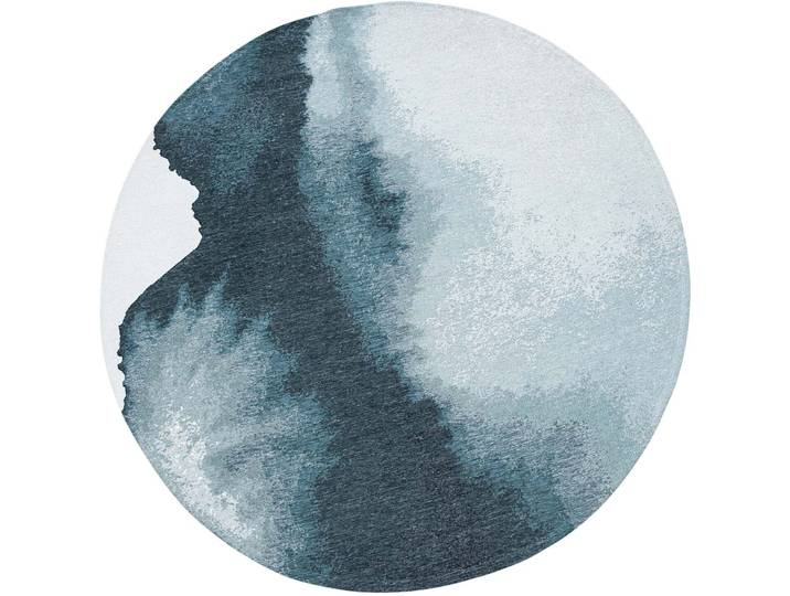Teppich Lagoon Dunkelblau, Hellblau, Weiss Anderes Muster 140 x 140 cm - Material: Polyester - Teppich