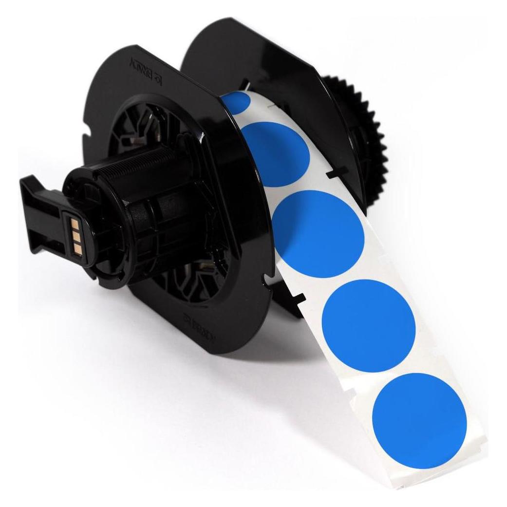 Brady B30-D25-595-BL, Prüfplakette, Vinyl, rund ⌀ 25 mm, blau (1000 Etiketten) (B30-D25-595-BL)