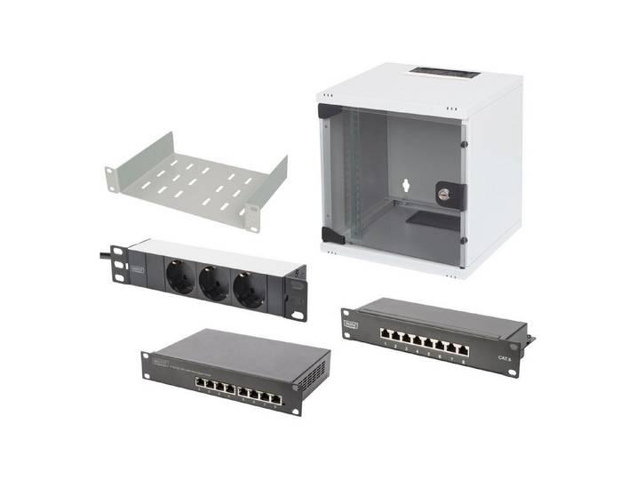 Digitus Serverschrank Digitus 25,4 cm (10) Set 1 6HE, IT-Schrank, (6