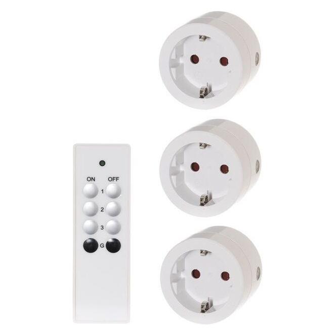 Tarmo Remote control socket set, indoor use, 3 pcs (322301)
