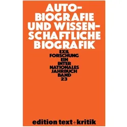 Autobiografie und Wissenschaftliche Biografik, Fachbücher