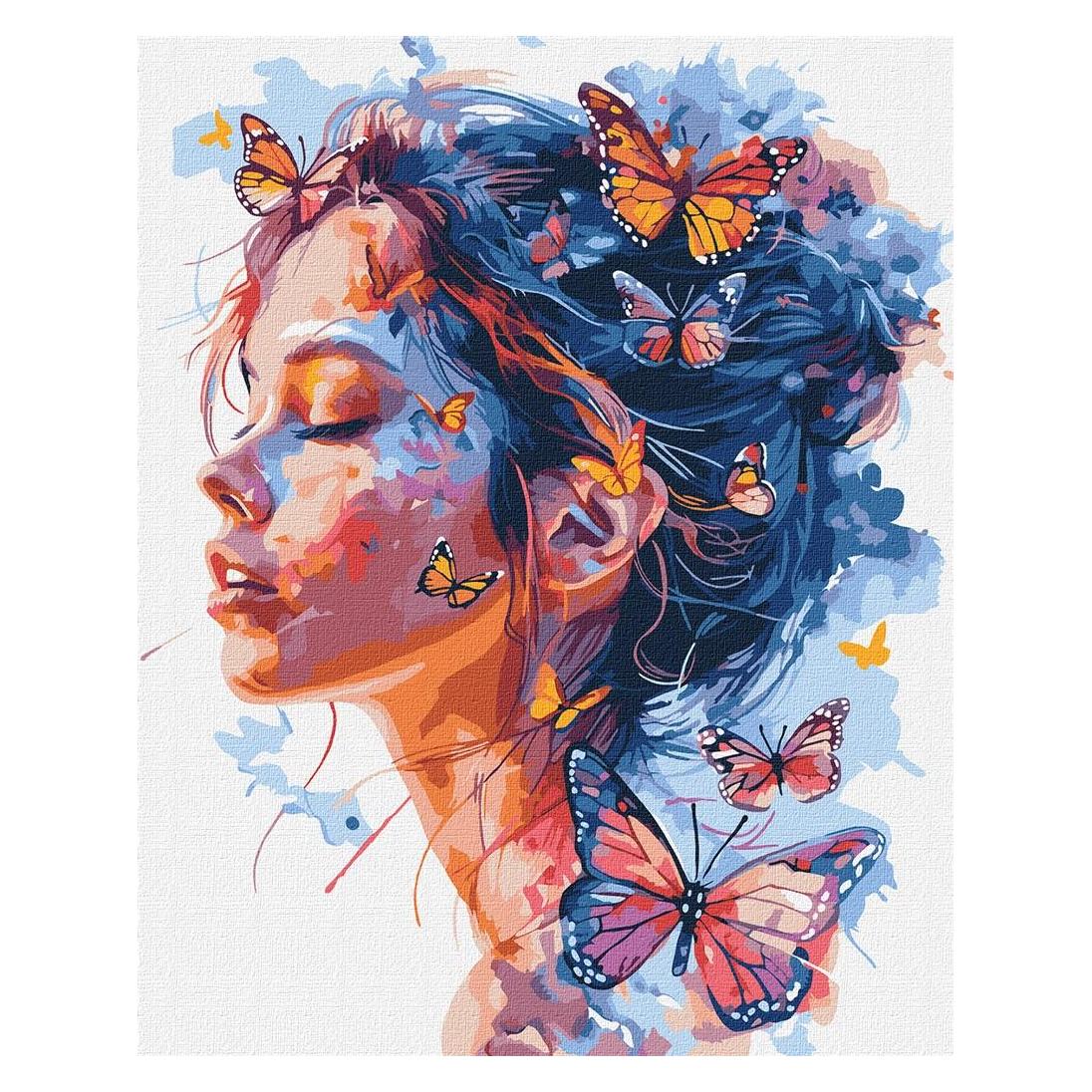 Ideyka Malen nach Zahlen - Mädchen und Schmetterlinge 40x50cm (57271881)