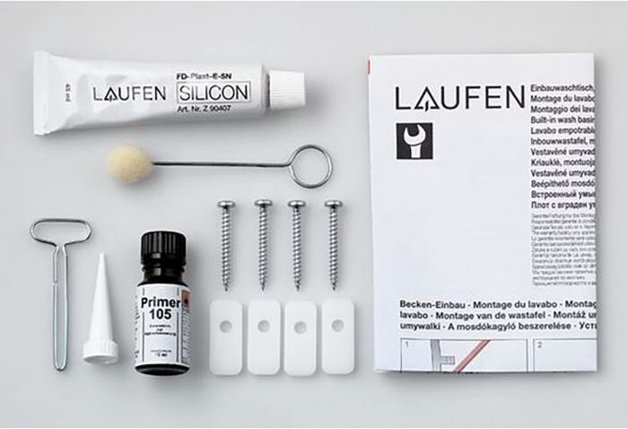 LAUFEN Montagezubehör 8990400000001 für Einbau-Waschtische, Einbau von unten