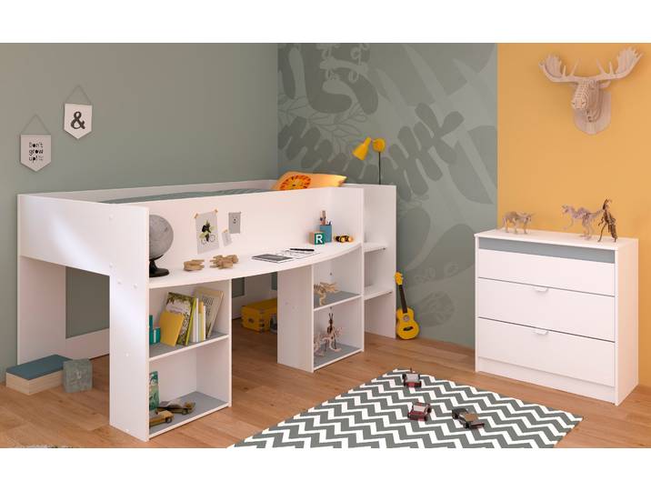 Jugendzimmer-Set PARISOT Pirouette 16 , weiß, Schlafzimmermöbel-Sets, Jugendzimmer-Set