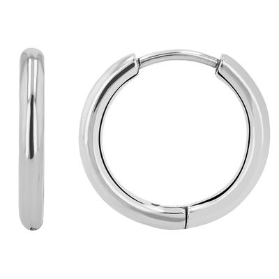 Klappcreolen ADELIA´S "Ohrringe – Klappcreole aus Titan", Damen, Gr. Unisex, Titan, silber, Ohrringe Klappcreolen, Ein Geschenk, das Freude macht