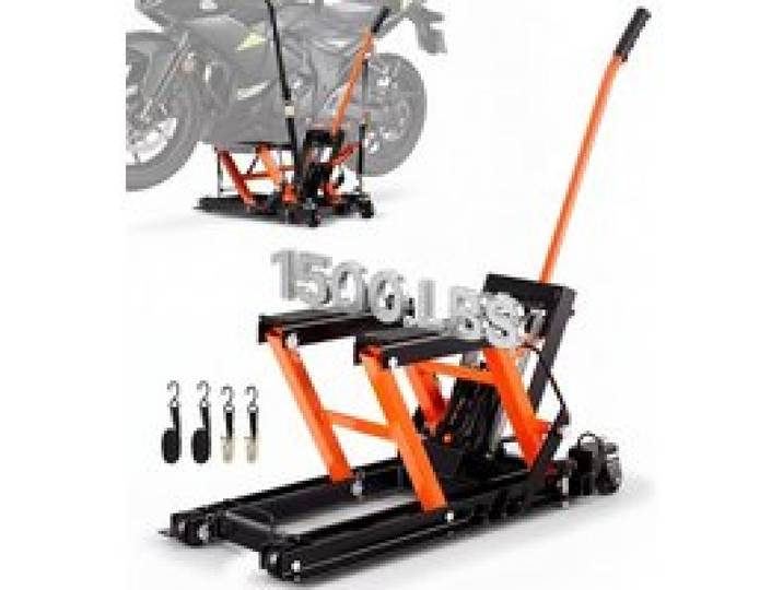 VEVOR Hydraulischer Motorradheber 700 kg Belastbar Motorrad Heber Motorradhebebühne Montagebock Motorrad, Einstellbare 120-385 mm Montagebock Motorradlift, Motoständer in Garage & Außenbereichen