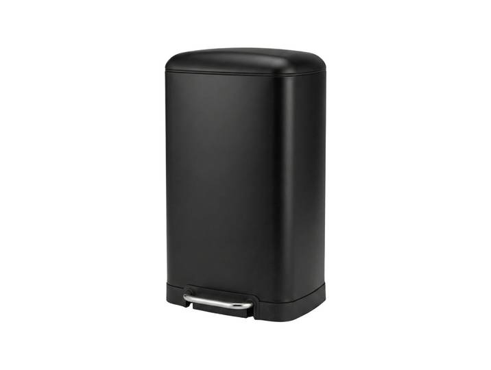 Nuxio Müllbehälter mit Pedal Osni 20 l 29/30/53 cm, Schwarz, Metall, 30x53x29 cm, Badaccessoires, Abfalleimer
