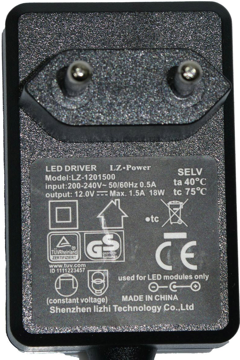 Ersatzteil Netzteil 12v/1,5a Dc Led Stehleuchte 148cm (Lz-1201500)