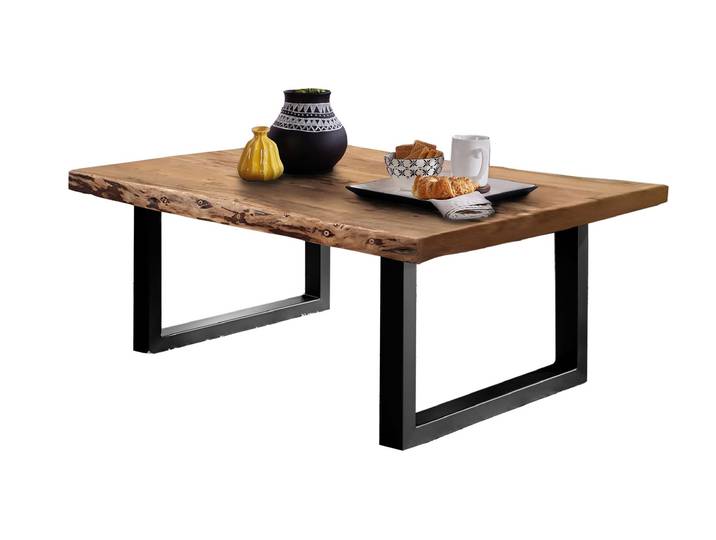 Couchtisch Akazie massiv Baumkante 120 x 80 cm - TICO