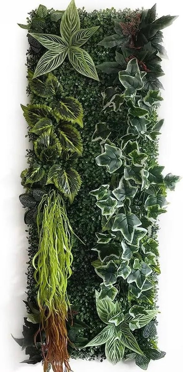 Kunstplanten paneel Groen wandkleed Wanddecoratie Onderhoudsvrij design 40 x 120 cm Groen