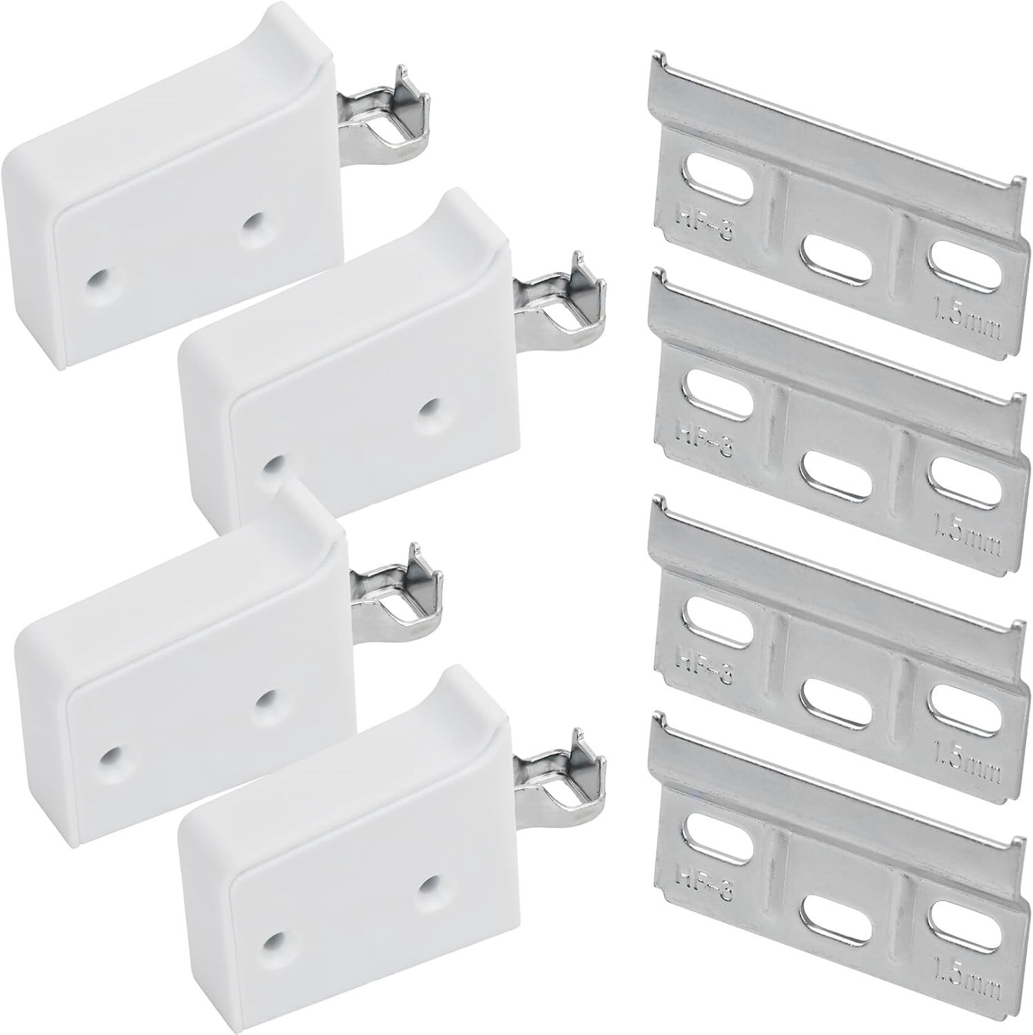 Set van 4 verstelbare haakjes voor muurbevestiging van kasten