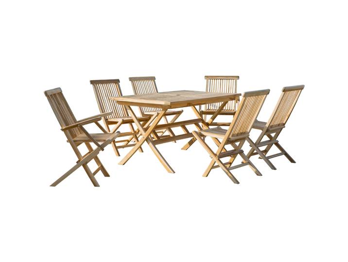 Gartenmöbel-Set Mr&Mrs natur Teak B 85 T 135 H 75 cm - Gartenmöbel-Set - Wetterfeste Gartenmöbel & Accessoires