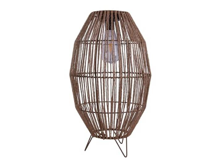 Näve Leuchten - LED Solarleuchte Korbinian für Garten und Terrasse - Solar Lampe/Außendeko aus Metall und Jute - Fest verbaute LEDs, 6 lm / 3000 K - Natur, 34 x 19,58 cm