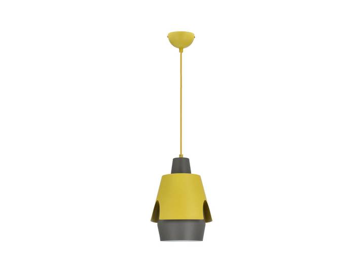 Pendelleuchte Falun, Gelb, Grau, Metall, 22x150x22 cm, RoHS, Europäischer Sicherheitsstandard, einfach zu transportieren, Lampen & Leuchten, Innenbeleuchtung, Hängeleuchten, Pendelleuchten