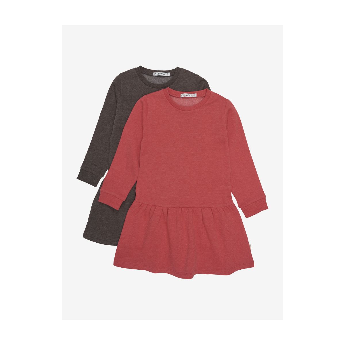 Minymo Sweat Dress LS (2-pack) tomato puree (444) 92 5750-444-92