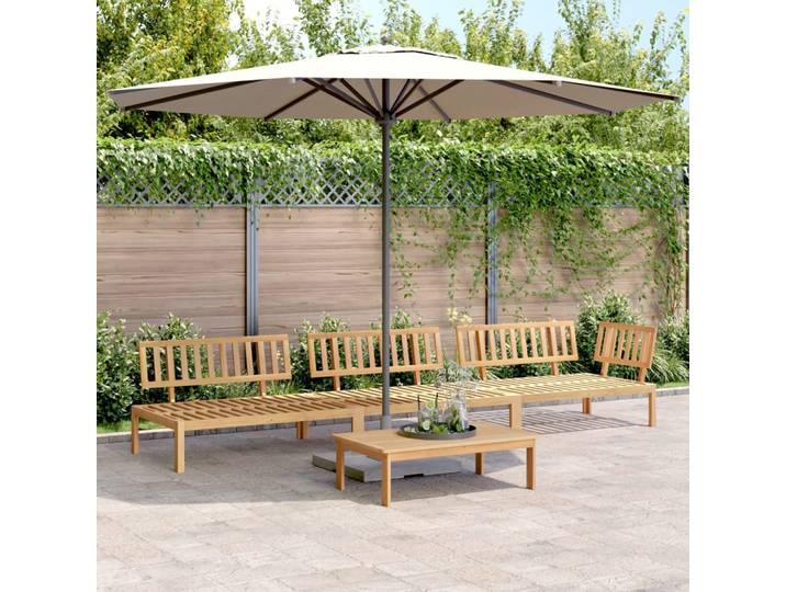 vidaXL 4-tlg. Garten-Sofagarnitur aus Paletten Massivholz Akazie