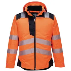Portwest,  Warnschutz-Regenjacke mit Kapuze orange XL (XL)