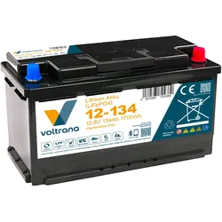 Voltrana AGM Wohnmobilbatterie 12,8V 134Ah Bluetooth Heizfunktion LiFePO4