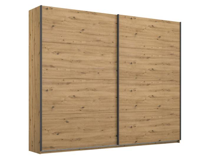 Rauch Möbel Schwebetürenschrank, Eiche Artisan, 2 Fächer, 226x210x62 cm, Blauer Engel, BQ - Bündnis für Qualität, Made in Germany, Schlafzimmer, Kleiderschränke, Schwebetürenschränke