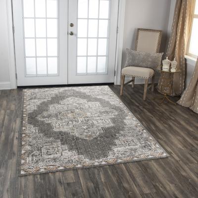 Alora Decor Antonela Medallion Gray Recycled Polyester Area Rug