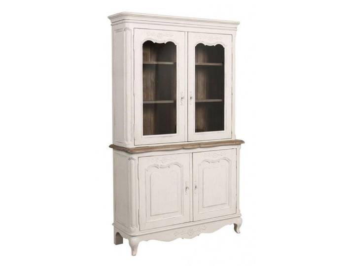 Buffet vaisselier 2 portes vitrées-1 - Bois - Blanc - Interior's