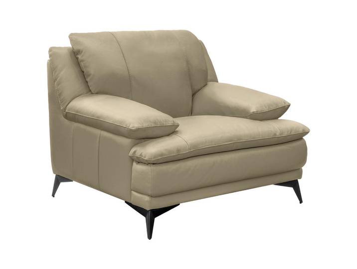 Novel Sessel, Fango, Metall, Echtleder, Rindleder, 115x92x98 cm, Wohnzimmer, Sessel, Ledersessel