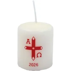 Osterkerze 60 x Ø 50 mm mit Jahreszahl 2026