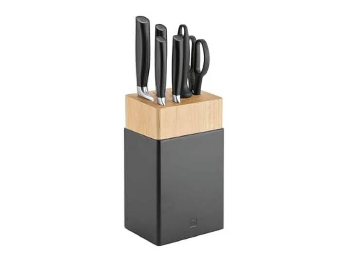 ZWILLING All * Star Messerblockset 7-tlg, Küchenmesser Kochmesser Schwarz