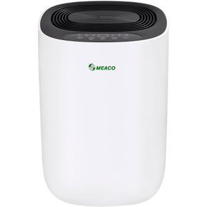 Meaco Luftentfeuchter Dry ABC 12L, weiß / schwarz, 12 Liter in 24 Stunden, Tank 2,6 Liter, bis 125 m³