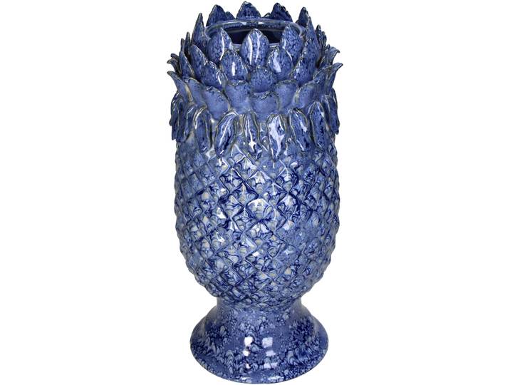 Vase Myko Blau Steingut D 16 cm H 33.5 cm